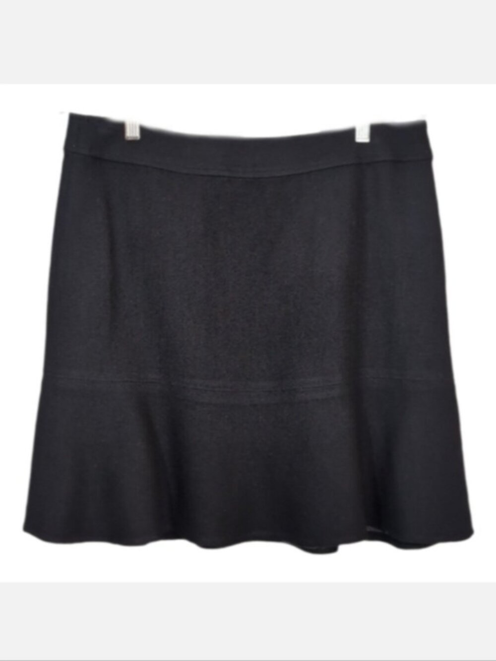 Vintage Y2K GAP Black Wool Skirt Ruffled Flare Hem Trumpet Mermaid Size 12